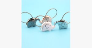 Save Elephant Love Keychain Set Magnetic Save Elephant Love Keychain
