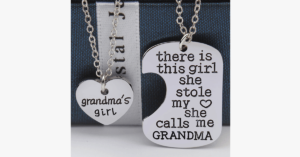 Grandma's Girl Necklace Set Grandmas Girl